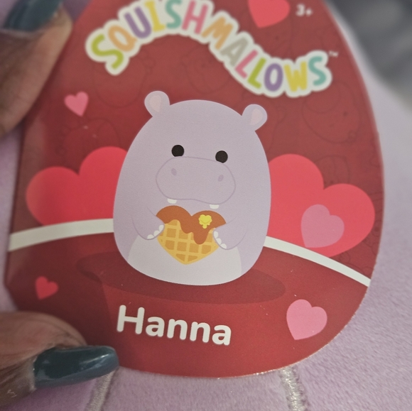 Squishmallows 12" Hanna the Hippo with Waffle Plush- NWT - Picture 3 of 7